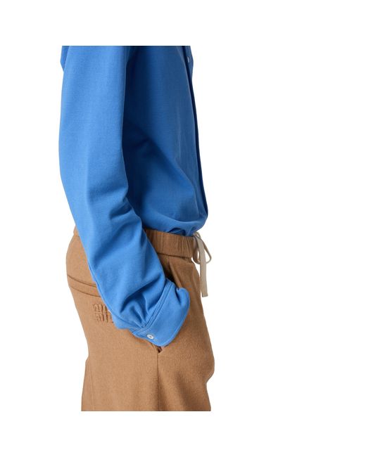 Miu Miu Natural Camel Hair Drawstring Pants