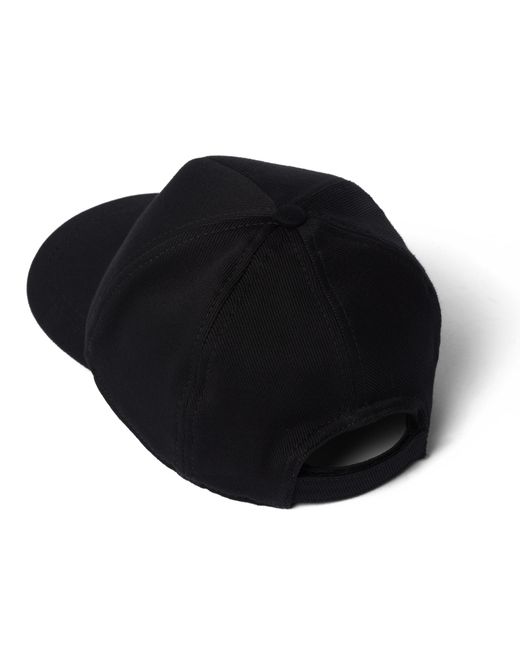 Miu Miu Black Brand-embroidered Velour Cap