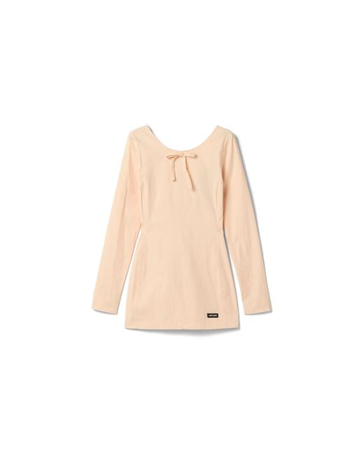Miu Miu Natural Stretch Poplin Mini-Dress