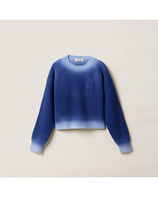 Miu Miu Blue Wool Sweater