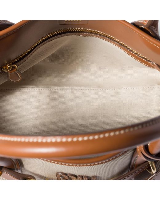 Miu Miu Brown Aventure Canvas And Leather Bag