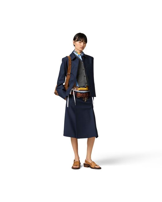 Miu Miu Blue Kid Mohair Skirt