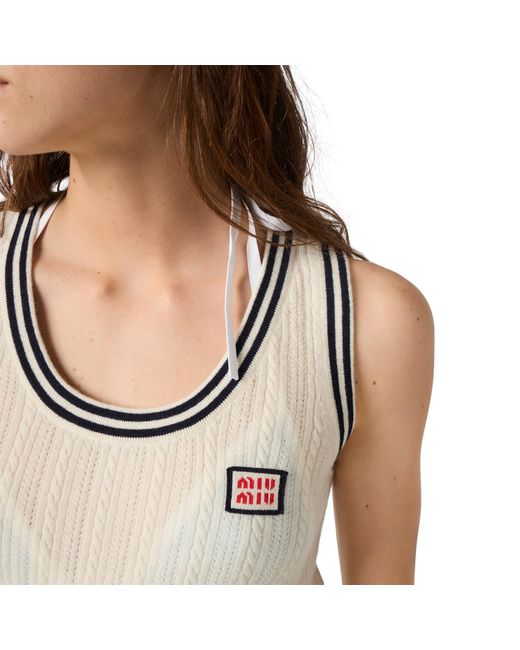Miu Miu Natural Cashmere Top