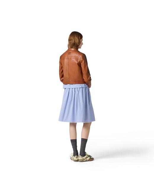Miu Miu Brown Nappa Leather Jacket
