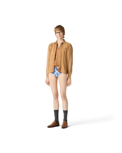 Miu Miu Natural Wool And Suede Vest