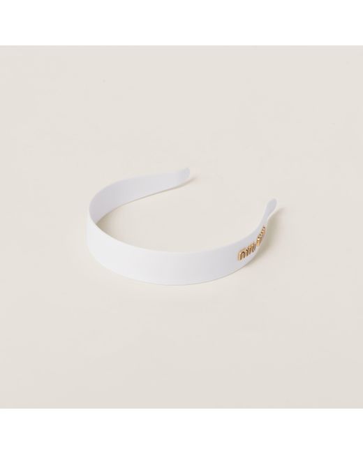 Miu Miu White Plexiglas Headband