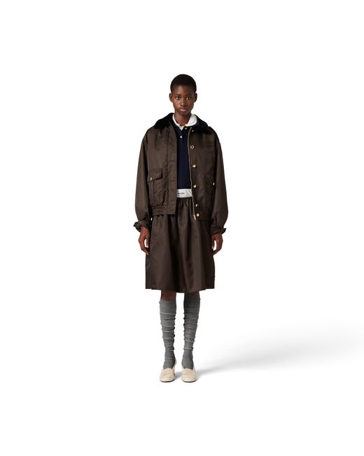 Miu Miu Black Technical Gazar Blouson Jacket