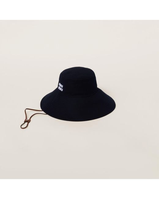 Miu Miu Blue Drill Hat