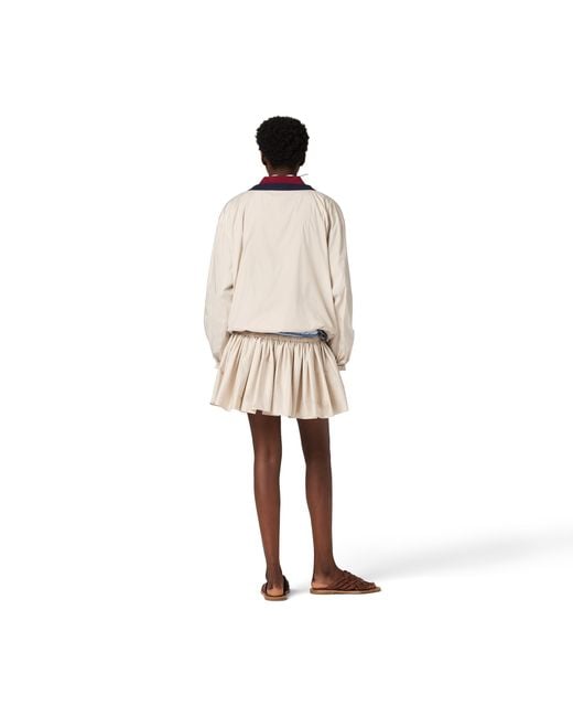 Miu Miu White Technical Pongé Miniskirt
