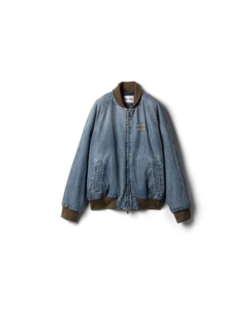 Miu Miu Blue Denim Blouson Jacket