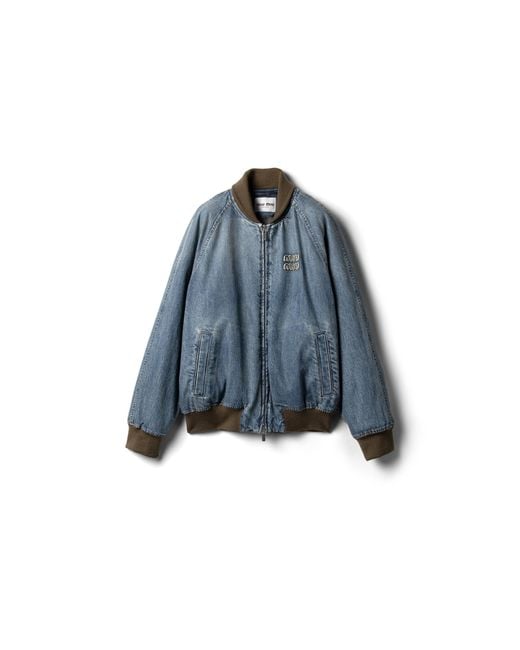 Miu Miu Blue Denim Blouson Jacket