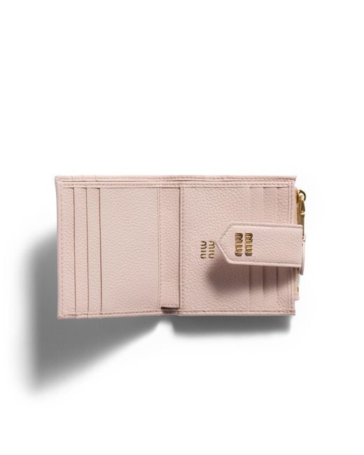 Miu Miu Pink Small Leather Wallet