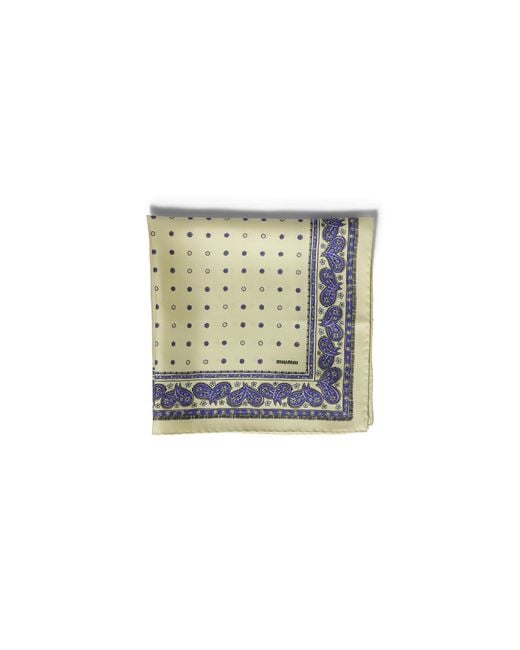 Miu Miu Multicolor Printed Twill Scarf