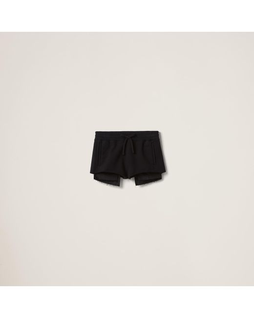 Miu Miu Black Cotton Shorts