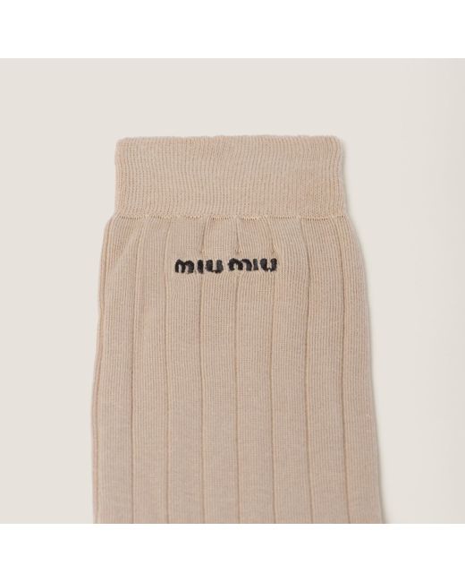 Miu Miu Natural Silk Socks