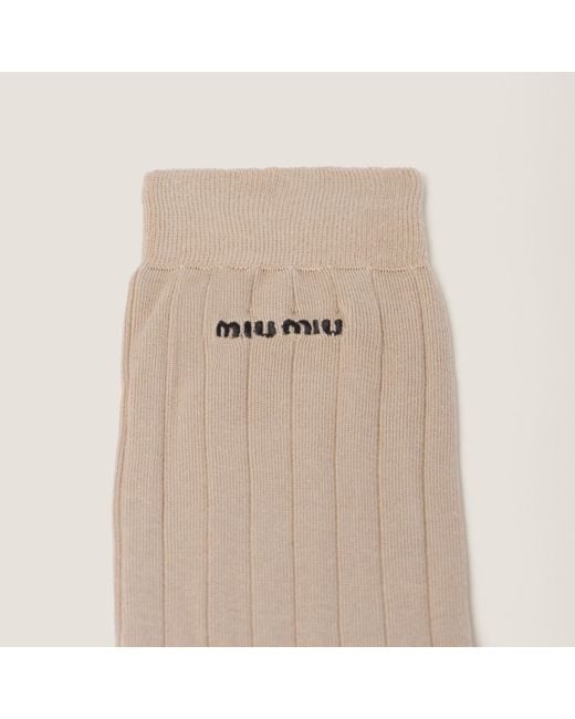 Miu Miu Natural Silk Socks