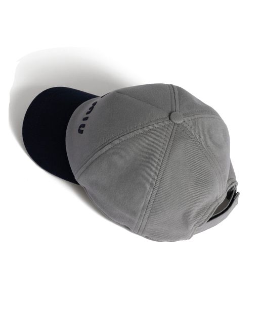Miu Miu Gray Drill Baseball Cap