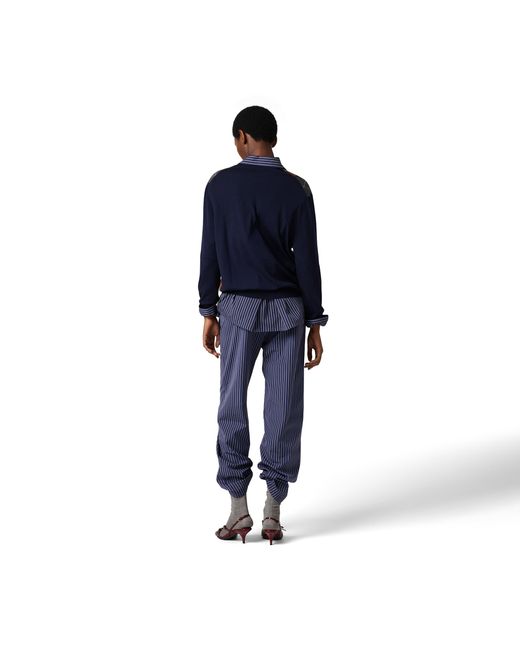Miu Miu Blue V-Necked Wool Sweater
