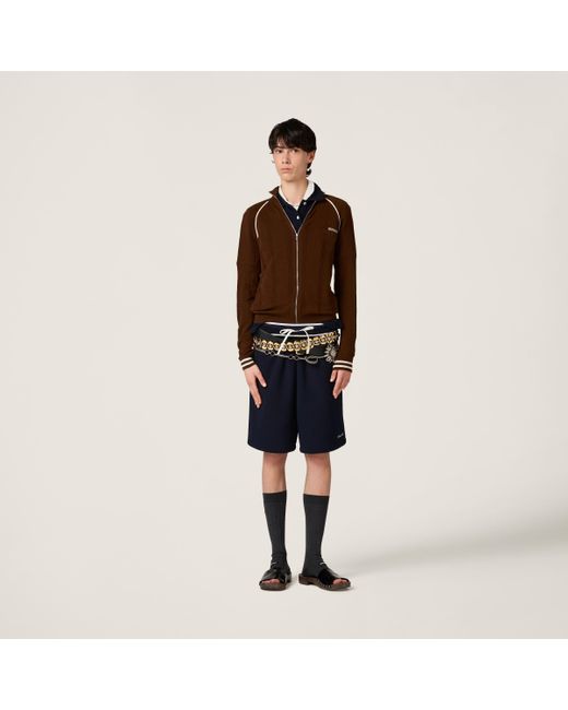Miu Miu Brown Cotton Cardigan