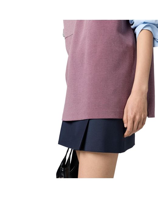 Miu Miu Blue Kid Mohair Miniskirt