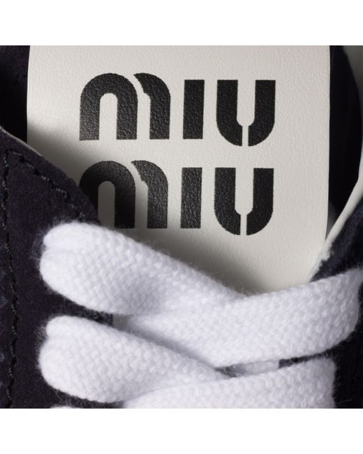 Miu Miu Blue Plume Sneakers