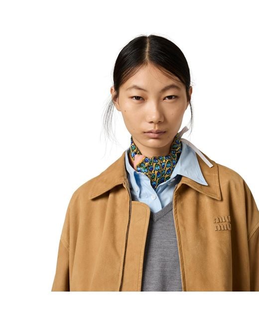 Miu Miu Brown Suede Jacket
