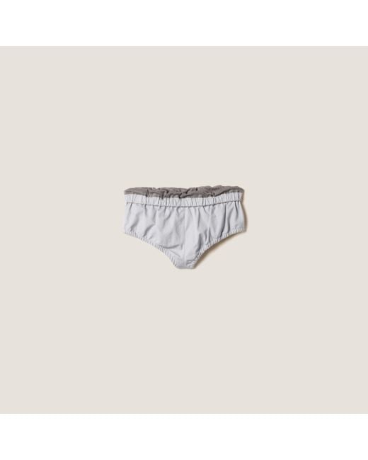Miu Miu White Poplin Briefs