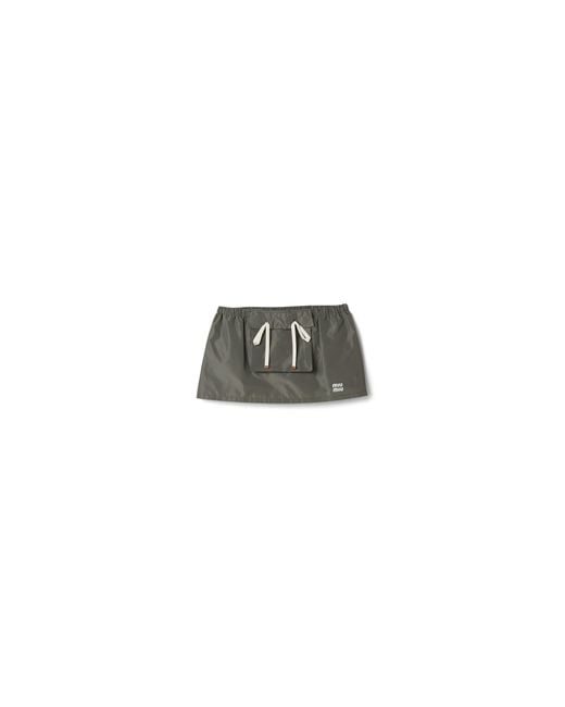 Miu Miu Green Technical Fabric Miniskirt