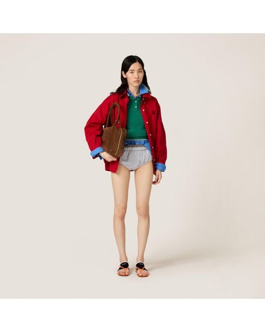 Miu Miu White Poplin Briefs