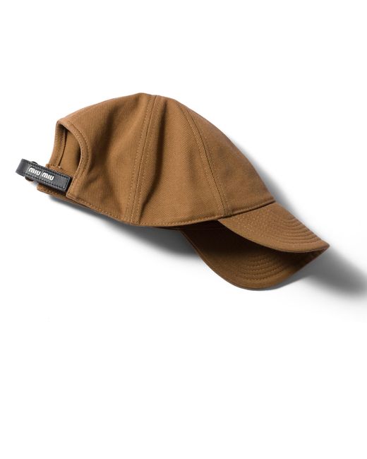 Miu Miu Brown Drill Baseball Cap