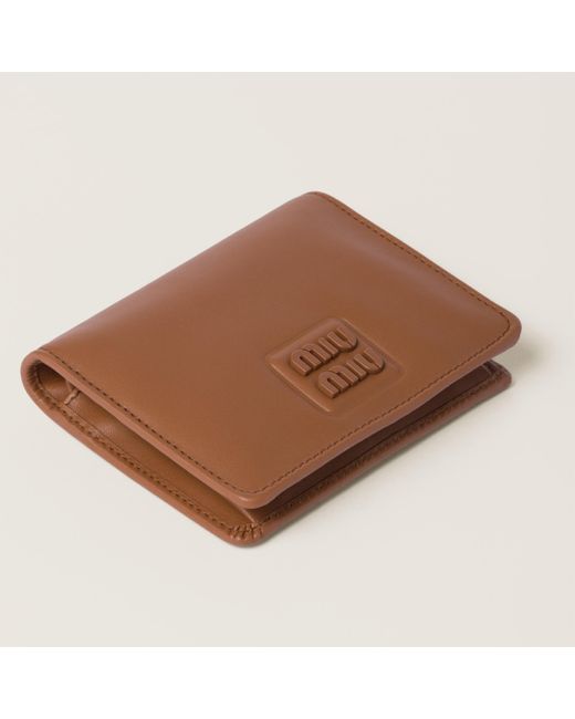 Miu Miu Brown Small Leather Wallet