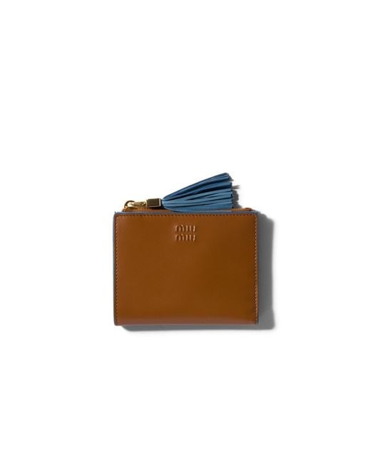 Miu Miu Brown Small Leather Wallet