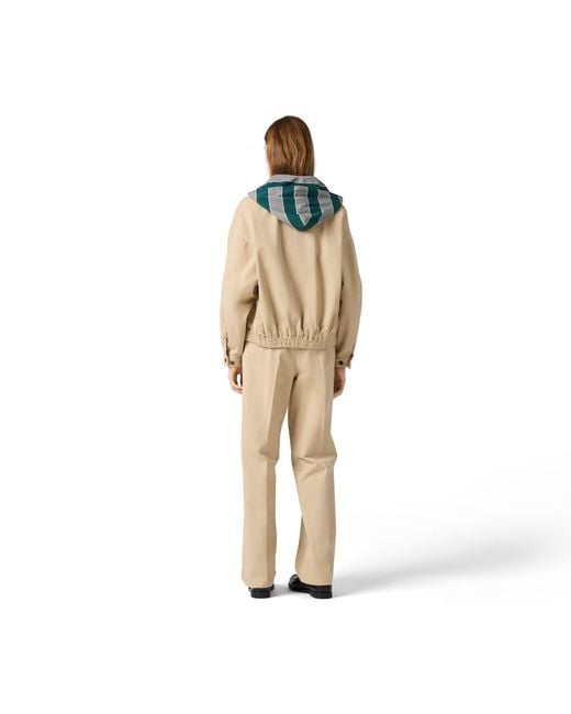 Miu Miu Natural Old Gabardine Blouson Jacket