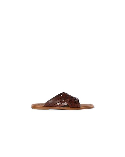 Miu Miu Brown Leather Slides