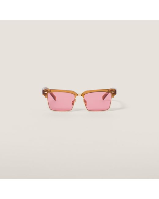 Miu Miu Pink Miu Miu Runway Sunglasses