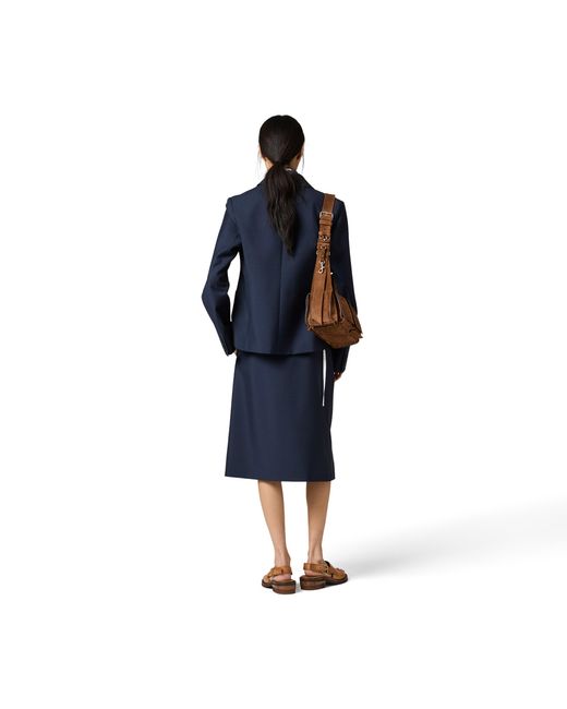 Miu Miu Blue Kid Mohair Skirt