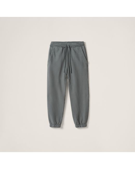 Miu Miu Gray Garment-Dyed Cotton Fleece Pants