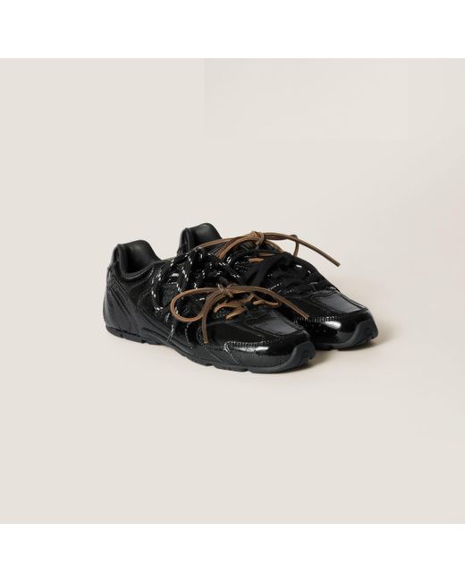 new balance x miu miu 530 sl patent leather sneakers