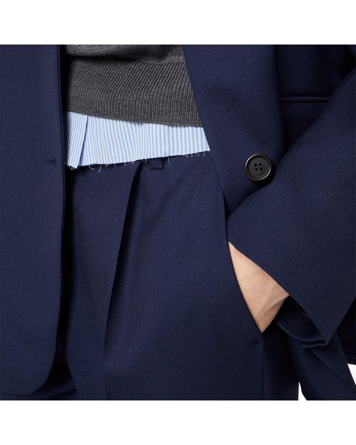 Miu Miu Blue Gabardine Pants