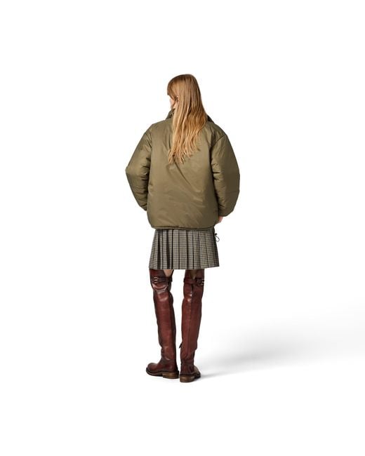 Miu Miu Green Medium-Weight Ripstop Down Jacket