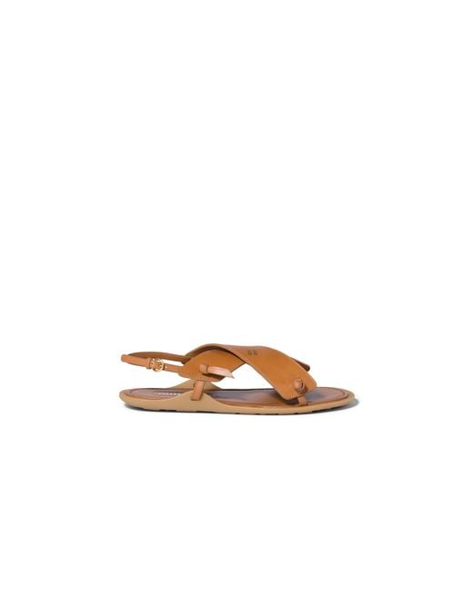 Miu Miu Brown Leather Sandals