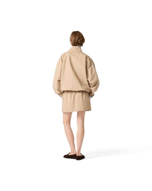 Miu Miu Natural Washed Gabardine Miniskirt