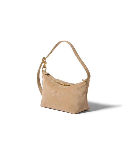 Miu Miu White Spirit Suede Bag