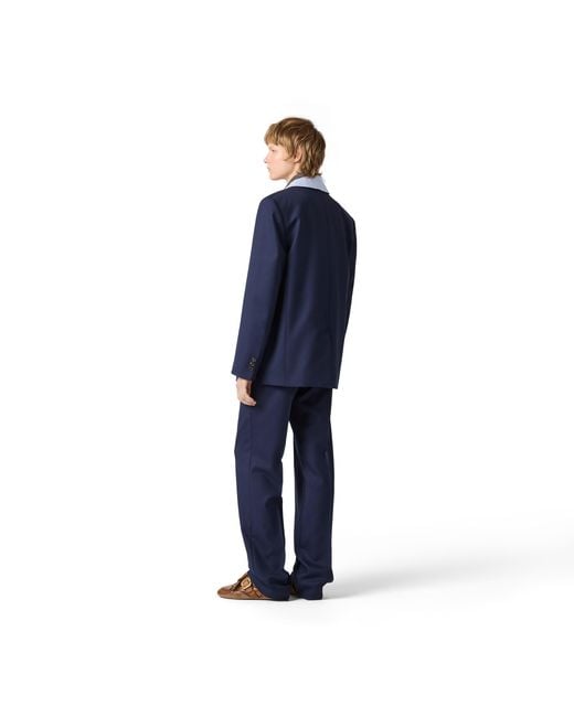 Miu Miu Blue Gabardine Pants
