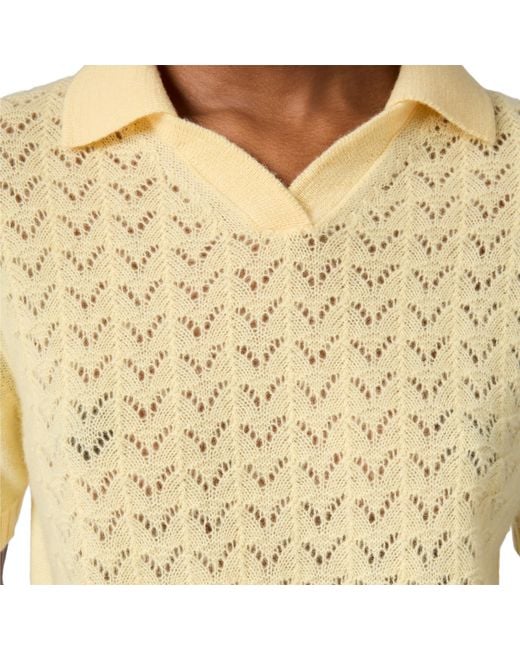Miu Miu Metallic Lace-Effect Cashmere Polo Shirt