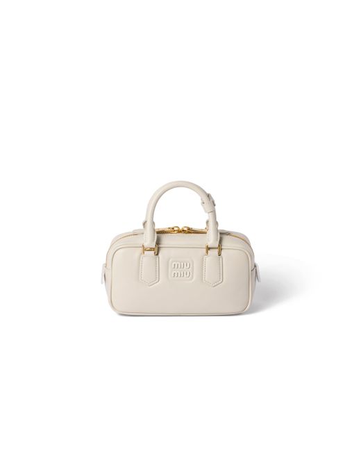Miu Miu White Arcadie Leather Bag