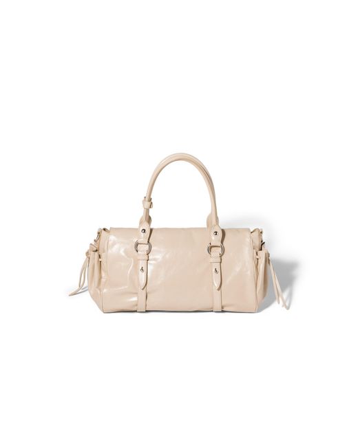 Miu Miu Natural Shiny Leather Handbag