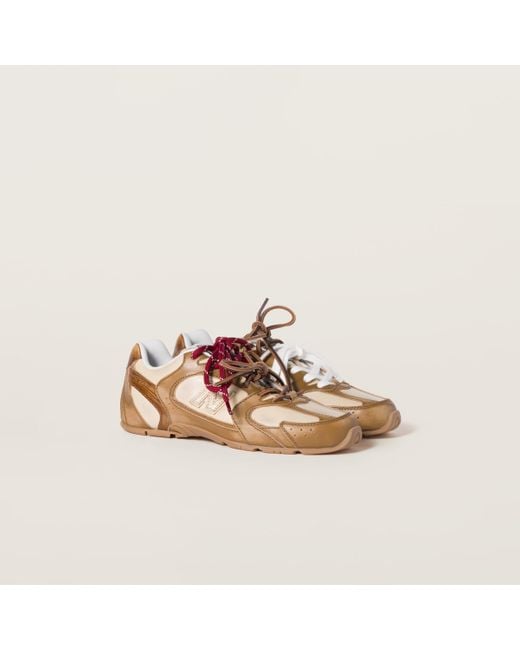 Miu Miu Pink New Balance X Miu Miu 530 Sl Deco' Calf Leather Sneakers