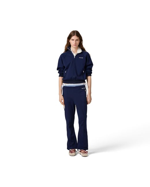 Miu Miu Blue Technical Fabric Jacket