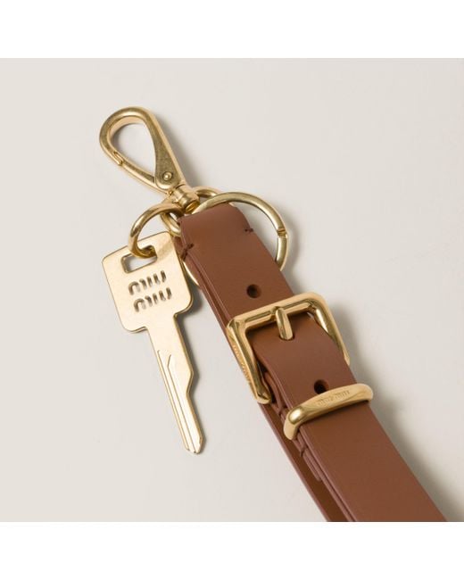 Miu Miu Natural Leather Key Ring